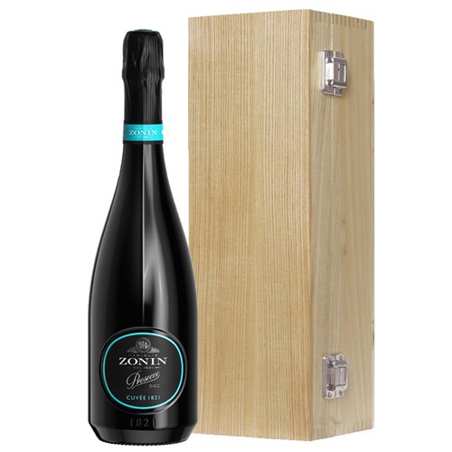 Zonin Prosecco Cuvee DOC 1821 in Luxury Oak Box